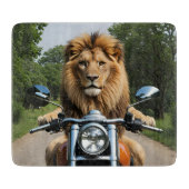 Leeuw op motor snijplank (Voorkant)