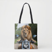 Leeuw op motor tote bag (Voorkant)