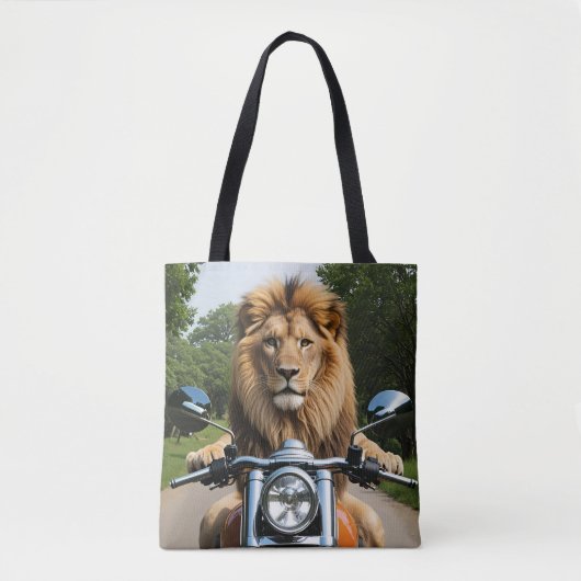Leeuw op motor tote bag (Voorkant)