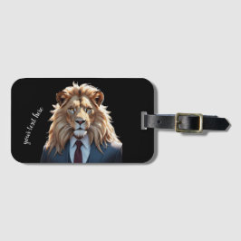 leeuw op pak bagagelabel