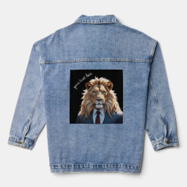 leeuw op pak denim jacket