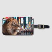 Leeuw op Times Square Bagagelabel (Voorkant (horizontaal))