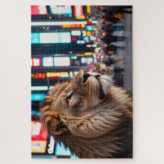 Leeuw op Times Square Legpuzzel (Verticaal)