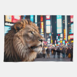 Leeuw op Times Square Theedoek