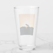 Leeuw op zonsondergang Leven op EDGE Glas (Achterkant)