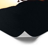 Leeuw op zonsondergang Leven op EDGE Poster (Hoek)