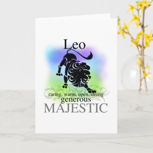 Leeuw over u kaart (Gele Bloem)