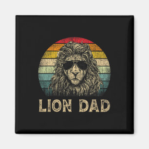 Leeuw Papa Leeuw Liefhebbers Papa Vaderdag Magneet