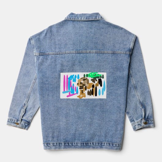 Leeuw plezier denim jacket (Achterkant)