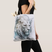 Leeuw Portret Dier Schilderen Wildlife Buiten Tote Bag (Dichtbij)
