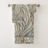 Leeuw Portret Mozaïek Kunst Bad Handdoek (Insitu)