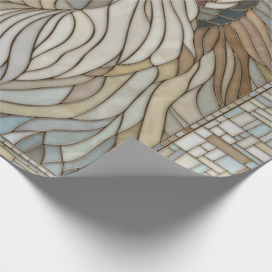 Leeuw Portret Mozaïek Kunst Cadeaupapier (Hoek)