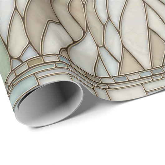 Leeuw Portret Mozaïek Kunst Cadeaupapier (Rol Hoek)