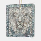 Leeuw Portret Mozaïek Kunst Keramisch Ornament (Links)