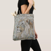Leeuw Portret Mozaïek Kunst Tote Bag