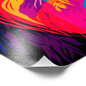 Leeuw portret schilderij foto afdruk (Hoek)