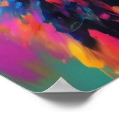 Leeuw portret schilderij kunst poster (Hoek)