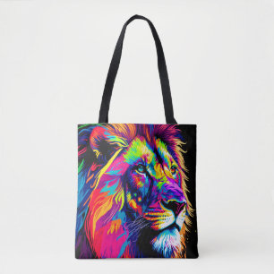 Leeuw Portret Schilderij Tote Bag