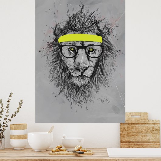 leeuw poster (Keuken)