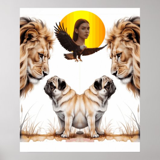 leeuw poster (Voorkant)