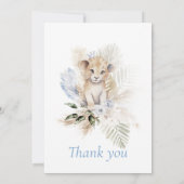 Leeuw Prins Eerste Verjaardag en Doop Kaart (Achterkant)