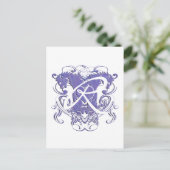 Leeuw Rampant Renaissance Bruiloft Briefkaart (Staand voorkant)