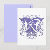 Leeuw Rampant Renaissance Bruiloft Briefkaart (Voorkant / Achterkant)