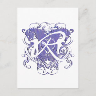Leeuw Rampant Renaissance Bruiloft Briefkaart