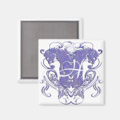Leeuw Rampant Renaissance Bruiloft Magneet (Voorkant / Achterkant)