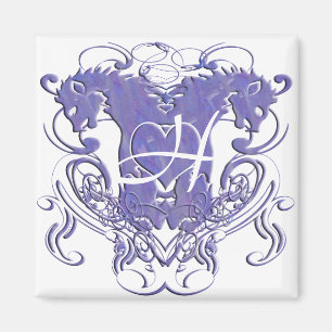 Leeuw Rampant Renaissance Bruiloft Magneet