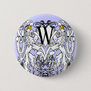 Leeuw Rampant Renaissance Bruiloft Ronde Button 5,7 Cm