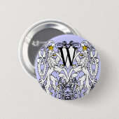 Leeuw Rampant Renaissance Bruiloft Ronde Button 5,7 Cm (Voorkant /achterkant)