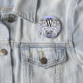 Leeuw Rampant Renaissance Bruiloft Ronde Button 5,7 Cm (In situ)