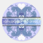 Leeuw Rampant Renaissance Bruiloft Ronde Sticker (Voorkant)