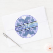 Leeuw Rampant Renaissance Bruiloft Ronde Sticker (Envelop)