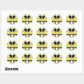 Leeuw Rampant Renaissance Bruiloft Ronde Sticker (Vel)