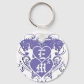 Leeuw Rampant Renaissance Bruiloft Sleutelhanger (Voorkant)