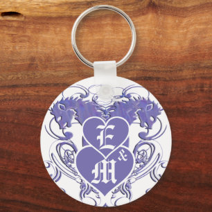Leeuw Rampant Renaissance Bruiloft Sleutelhanger
