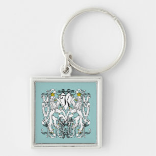 Leeuw Rampant Renaissance Bruiloft Sleutelhanger