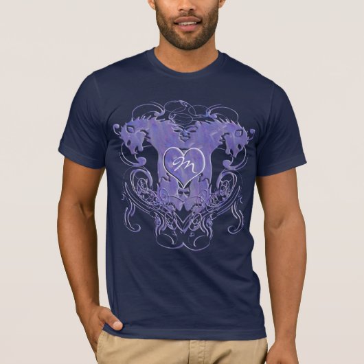 Leeuw Rampant Renaissance Bruiloft T-shirt (Voorkant)