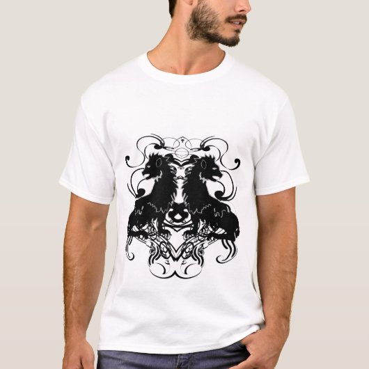 Leeuw Rampant Renaissance Bruiloft T-shirt (Voorkant)