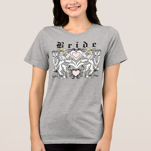Leeuw Rampant Renaissance Bruiloft Tri-Blend Shirt (Voorkant)