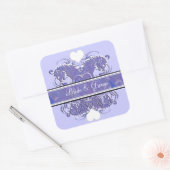 Leeuw Rampant Renaissance Trouwen Vierkante Sticker (Envelop)