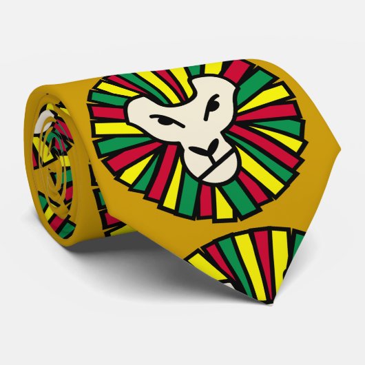 Leeuw Rastafariaanse vlag Stropdas (Opgerold)