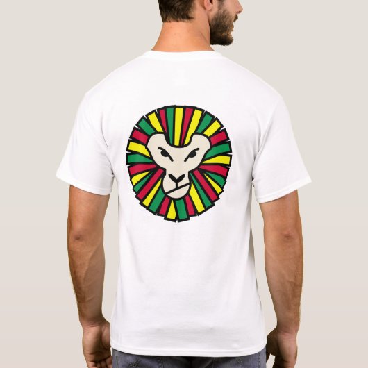 Leeuw Rastafariaanse vlag T-shirt (Achterkant)