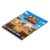 Leeuw, Retro 8-Bit Pixelkunst Notitieboek (Linkerzijde)