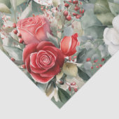 Leeuw, rode rozen & eucalyptus decoupage tissuepapier (Detail)