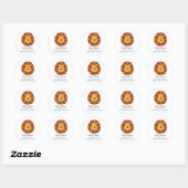 Leeuw ronde Adresetiketten Sticker (Vel)