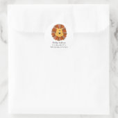 Leeuw ronde Adresetiketten Sticker (Tas)