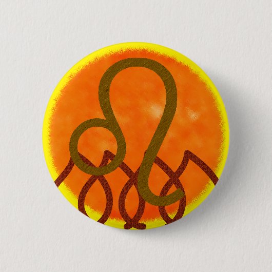 Leeuw Ronde Button 5,7 Cm (Voorkant)